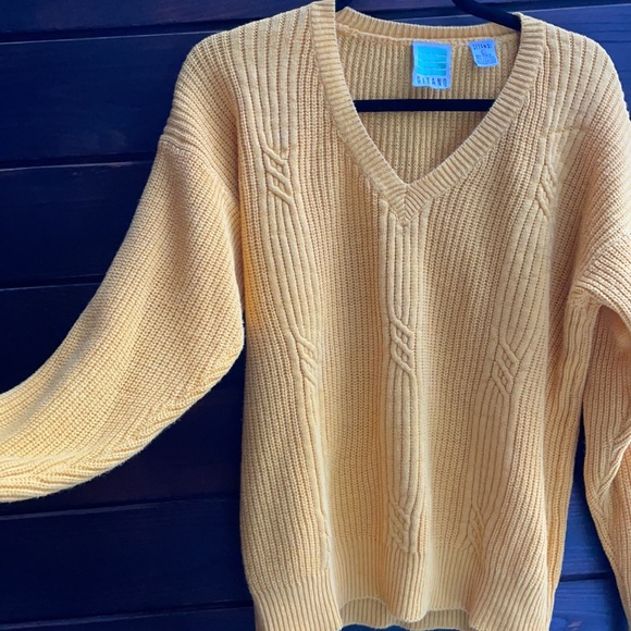 VINTAGE Gitano yellow sweater L - Picture 3 of 3